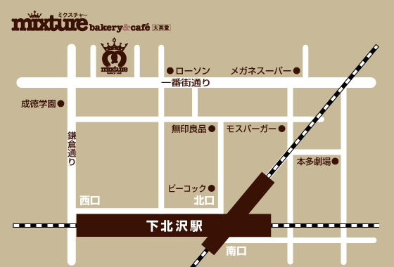 ���k��w����mixture�܂ł̒n�}